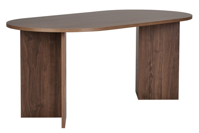 Sablin - Mesa de Comedor Venezia Walnut, 180x90x75 cm, Melamina Nogal, Moderna Escandinava, Capacidad de Carga 70 kg